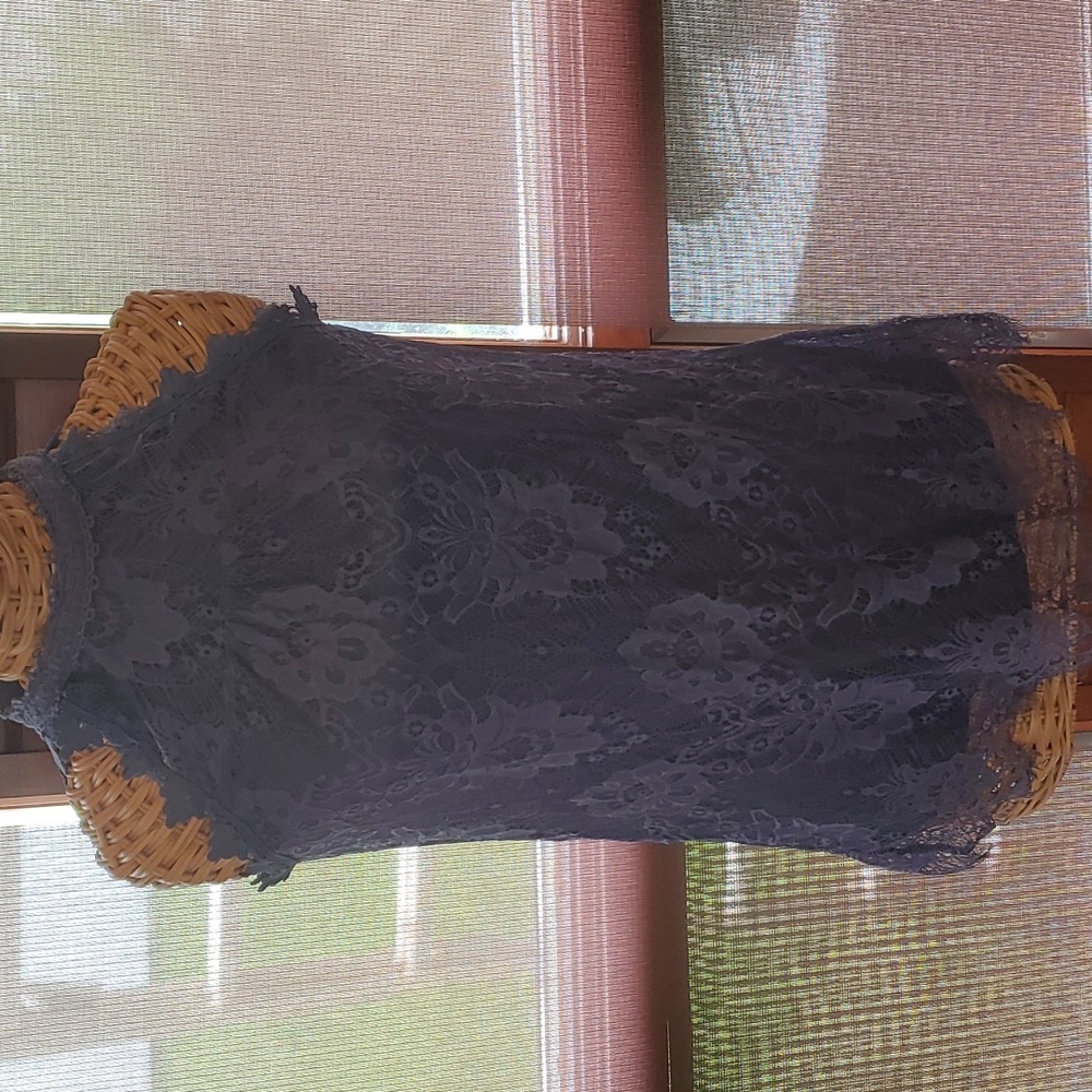 Blue lace top